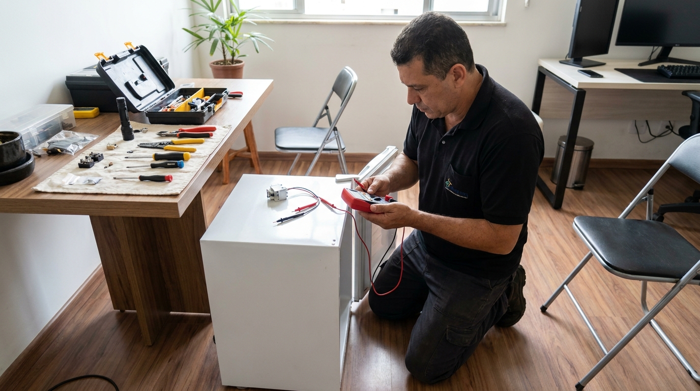 Reparo da placa eletrônica de frigobar no Jardim Consoli, Limeira‑SP